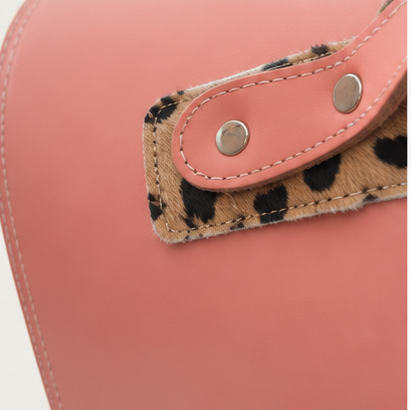 Own Stuff Lederen Boekentas Leopard | Peach