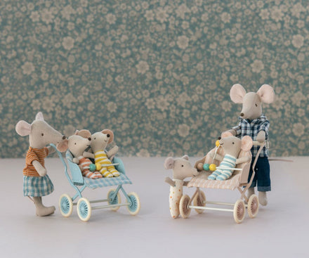 Maileg Baby Muis Buggy | Rose