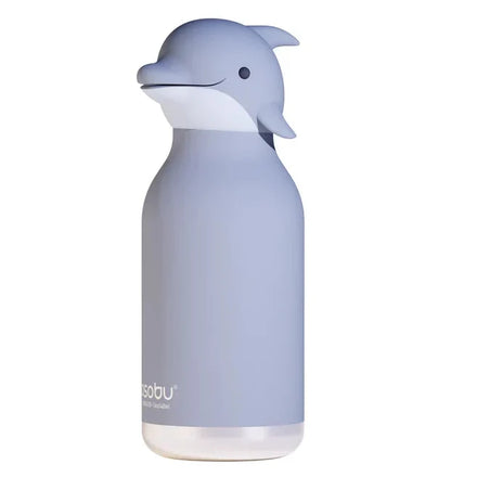Asobu Bestie Bottle 460 ml drinkfles Dolphin blauw met afneembaar dolfijntje