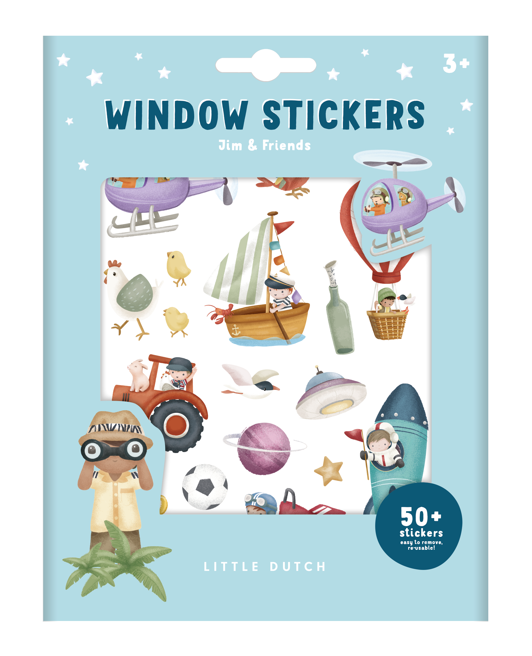 Little Dutch Raamstickers | Jim & Friends