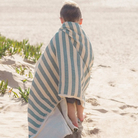 Nobodinoz Portofino Beach Towel Strandhanddoek | Blue Stripes