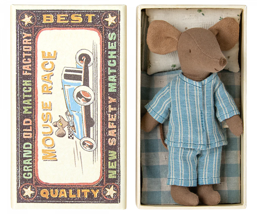 Maileg Mouse Big Brother In Matchbox