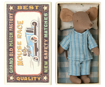 Maileg Mouse Big Brother In Matchbox