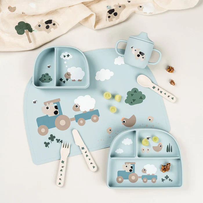 Done By Deer Stick&Stay Bordje met Vakjes | Tiny Farm Blue