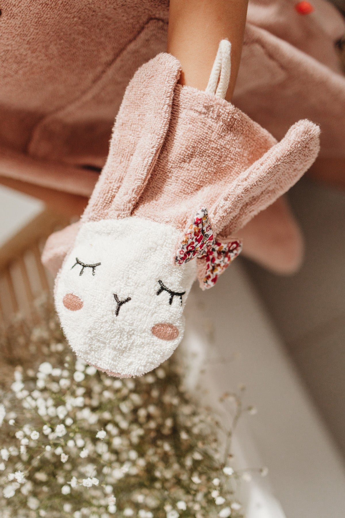 Kikadu Washandje | Rabbit Pale Rose GOTS