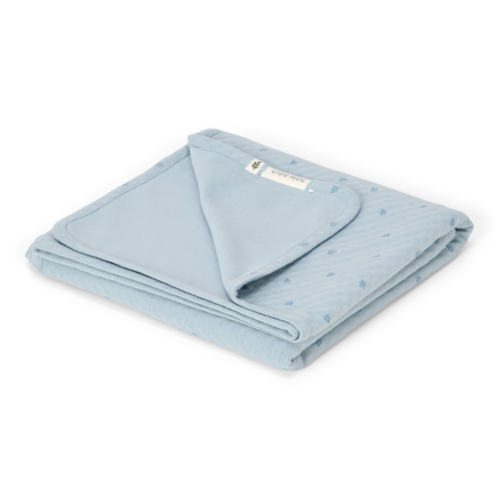 * Little Dutch Wiegdeken 70x100 | Pure Denim Blue