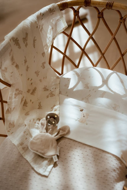 Little Dutch Wiegdeken Gebreid/Fleece 70x100 | Pure Soft Beige