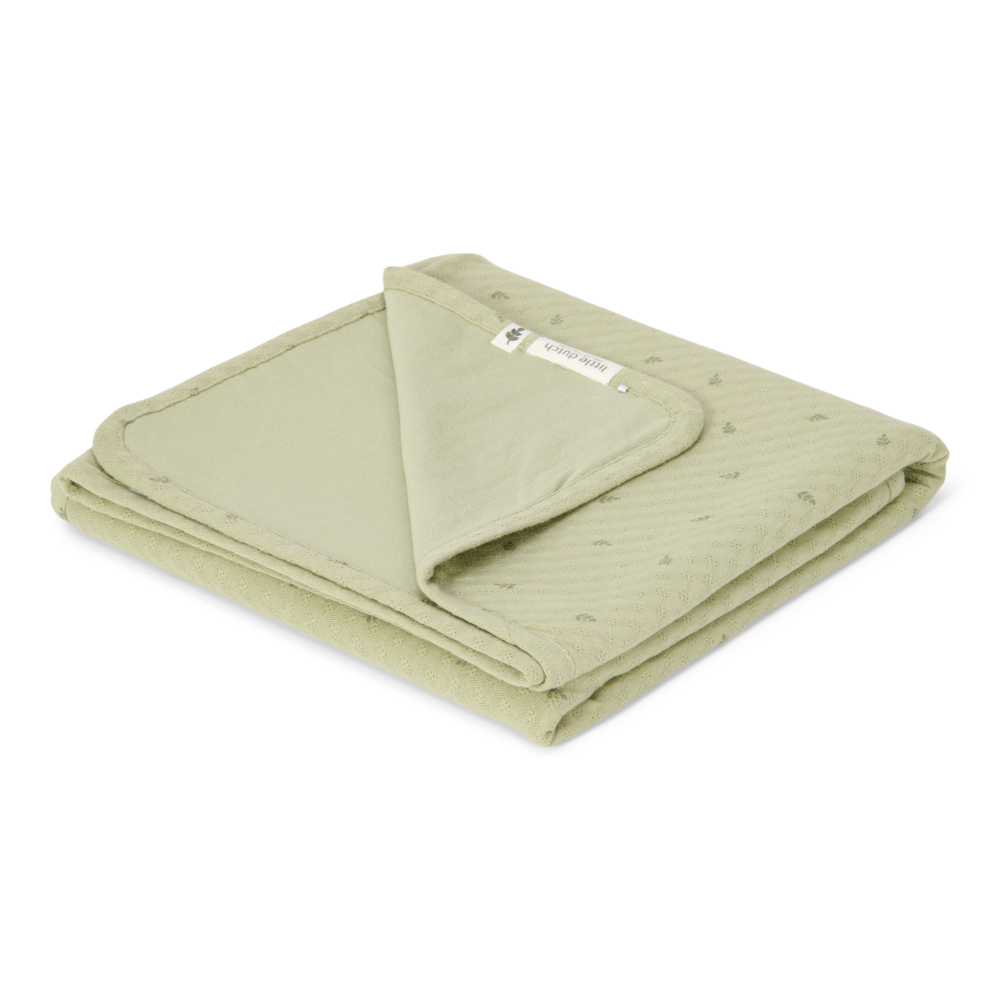 Little Dutch Wiegdeken 70x100 | Pure Sage Leaves