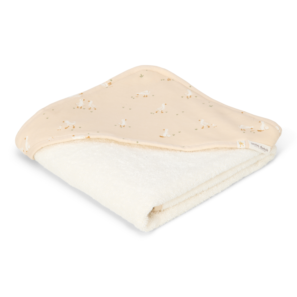 Little Dutch Badcape Little Goose 75x75 | Wit