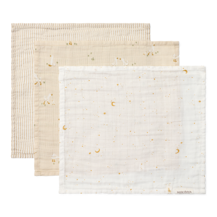 Little Dutch Swaddle Doek Hydrofiel Little Goose 120x120 | Beige