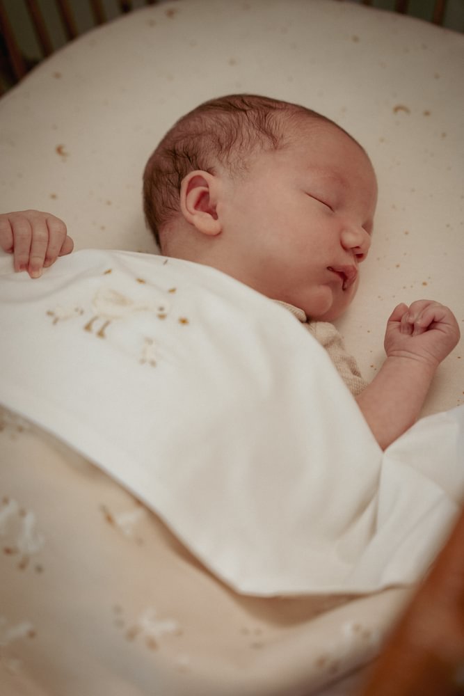 Little Dutch Hoeslaken Wieg Moon & Stars 40x80 | Wit