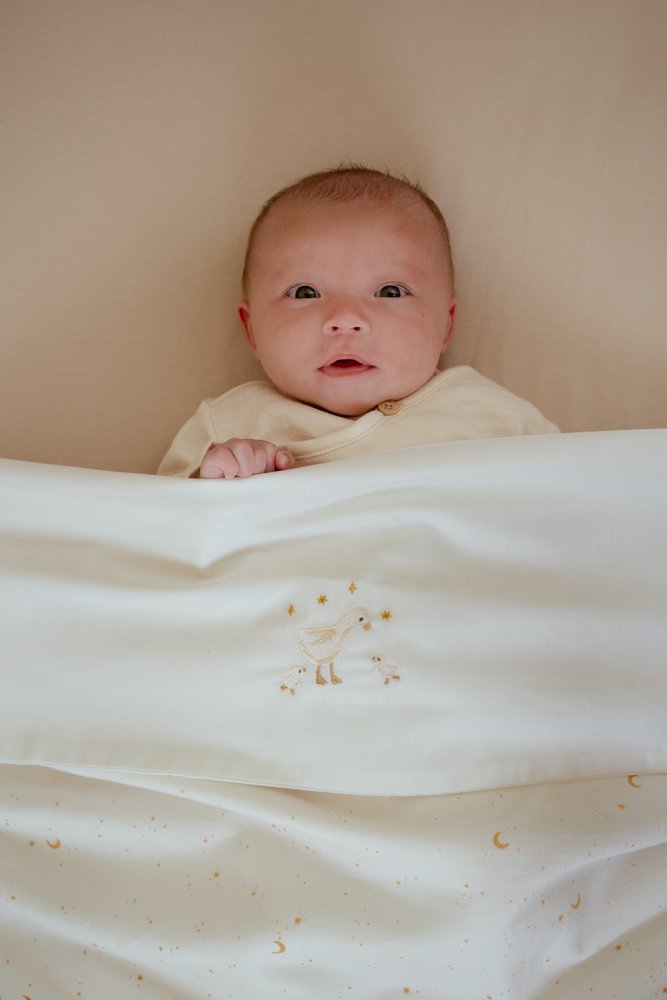 Little Dutch Ledikantlaken Geborduurd Little Farm 110x140 | Wit