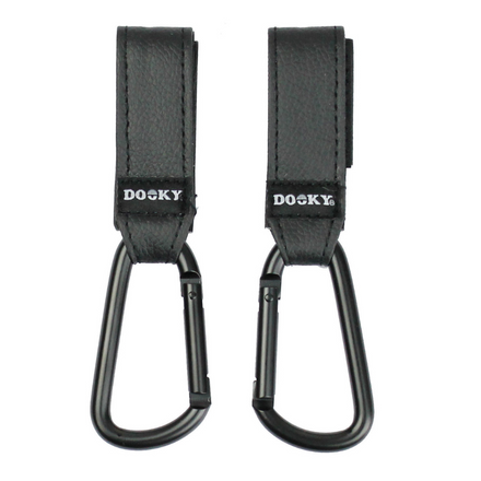 Dooky Buggy Hook Small 2 Stuks | Zwart