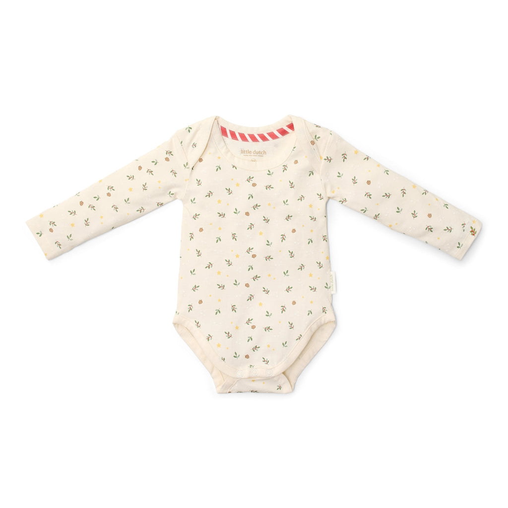Little Dutch Romper Lange Mouw Little Christmas 2-pack | Creme