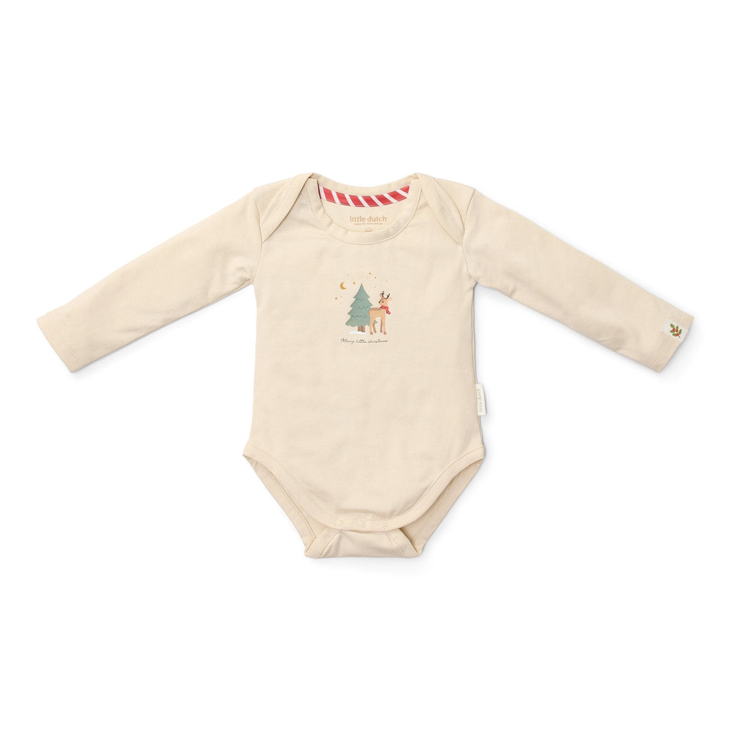 Little Dutch Romper Lange Mouw Little Christmas 2-pack | Creme