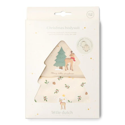 Little Dutch Romper Lange Mouw Little Christmas 2-pack | Creme