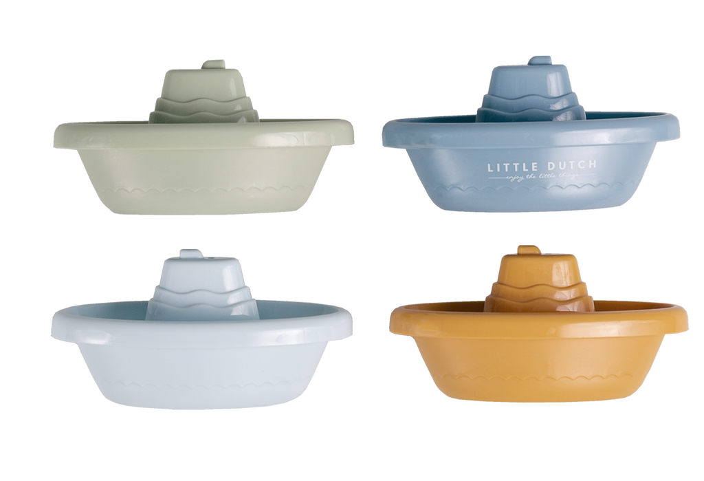 Little Dutch Badspeeltjes Stapelbare Bootjes | Blauw