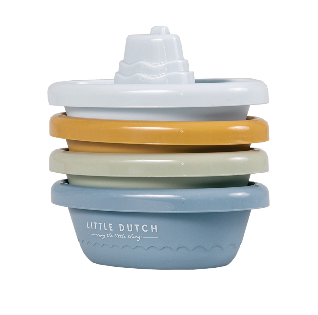 Little Dutch Badspeeltjes Stapelbare Bootjes | Blauw