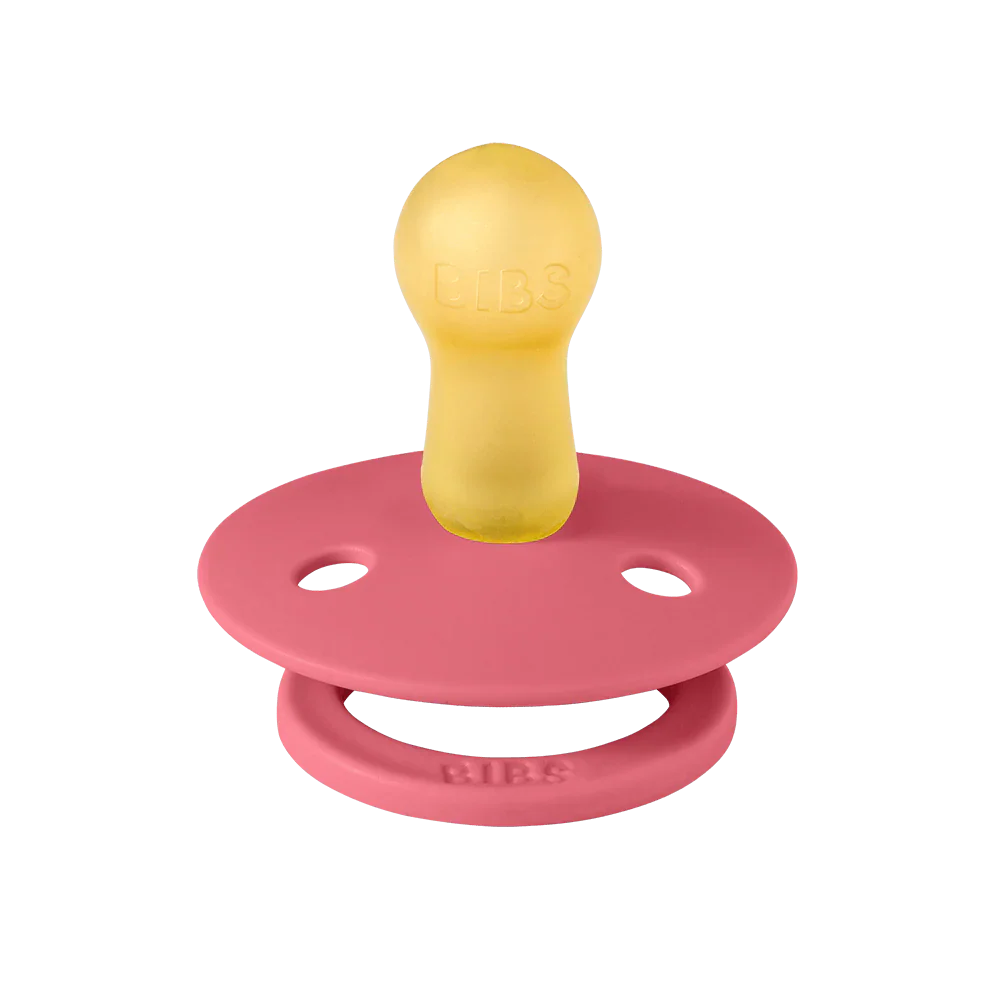 Bibs Fopspeen Size 1 Latex Rond 2 pack | Baby Pink / Coral Mix