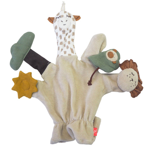 Kikadu Activiteiten Speeltje Handschoen | Giraffe