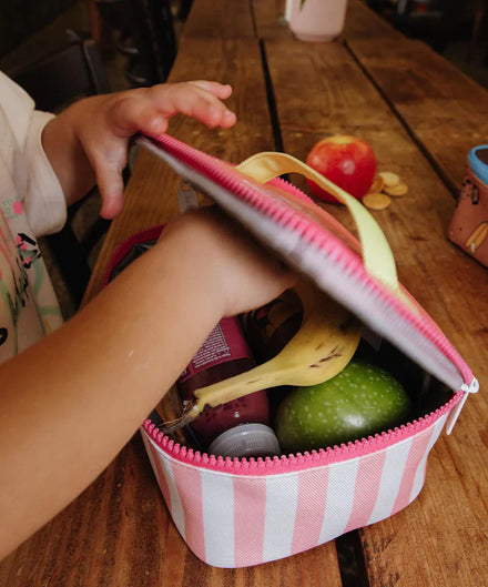 Hello Hossy Lunchtas Pink Stripes