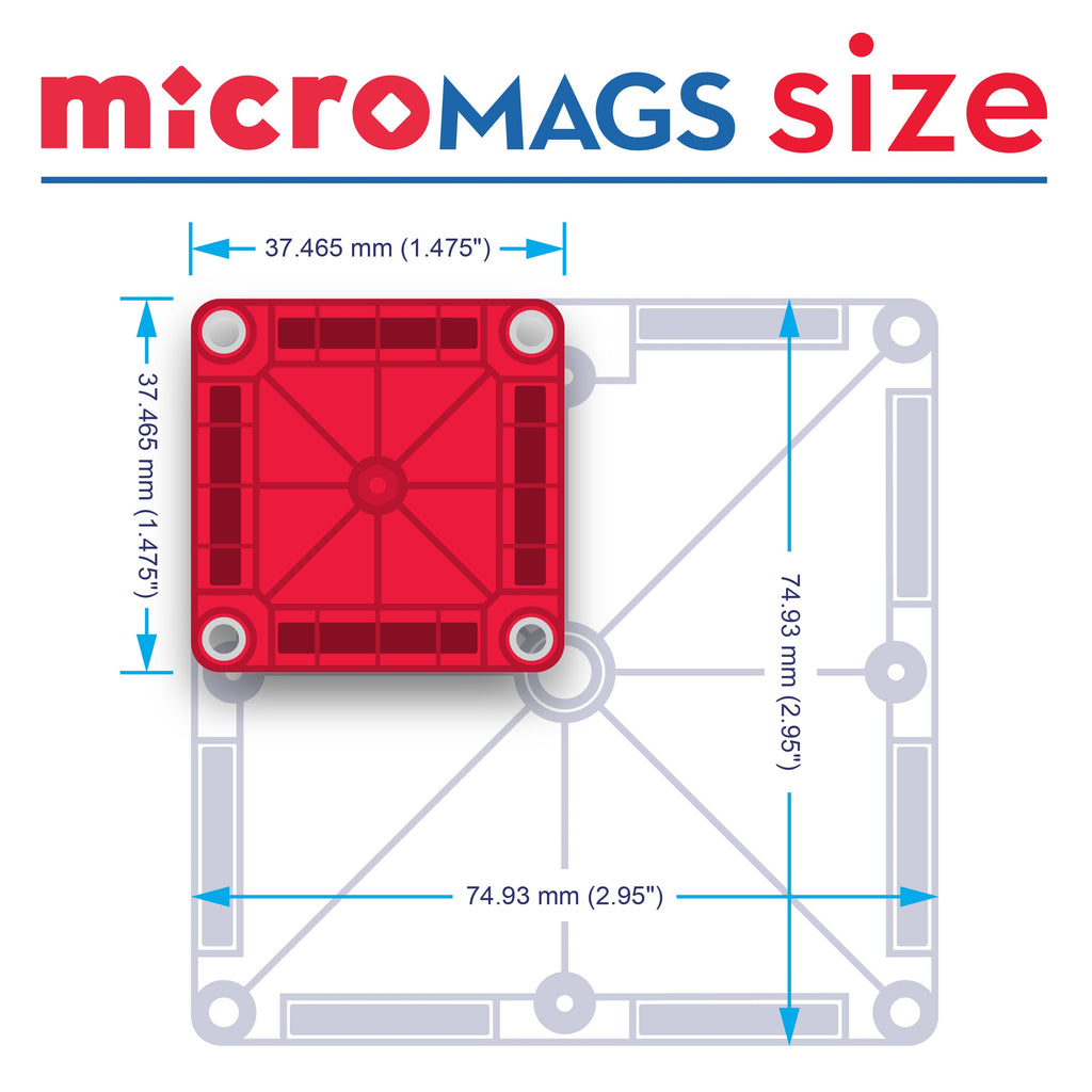 Magna-Tiles Micro Mags Travel Set 26 stuks