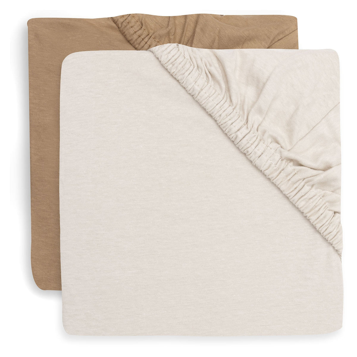 Jollein Hoeslaken Jersey 40/50x80/90cm | Hazel/Oatmeal (2pack)