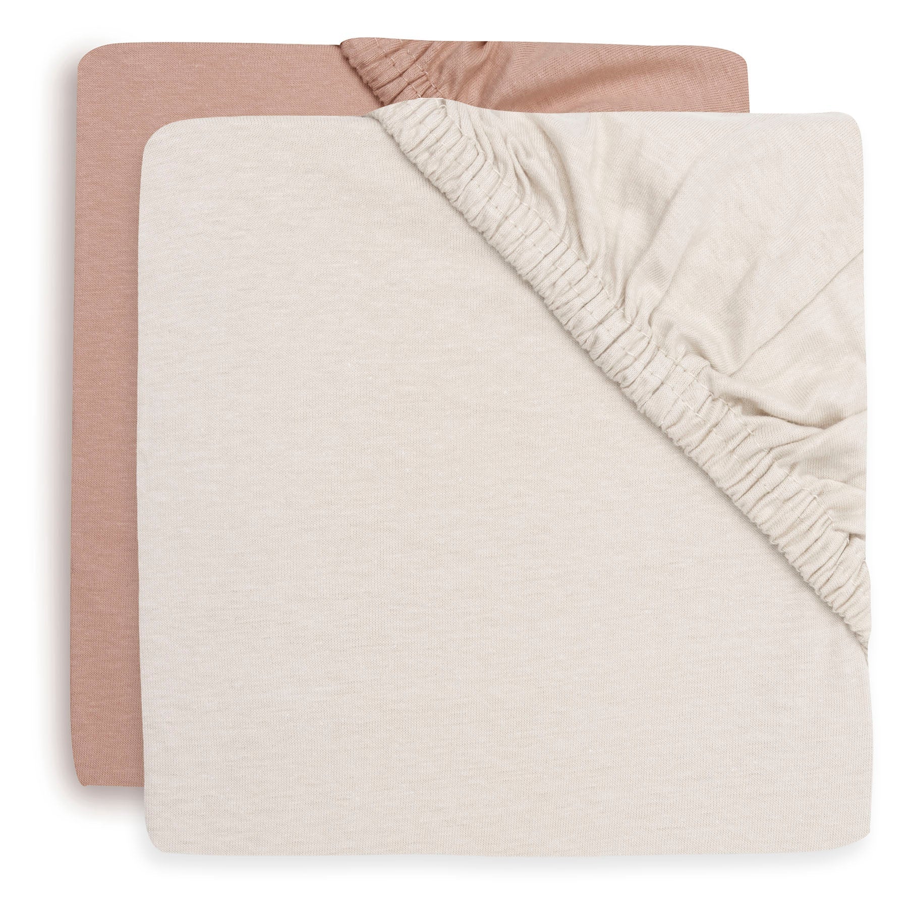 Jollein Hoeslaken Jersey 40/50x80/90cm | Light Terra/Oatmeal (2pack)