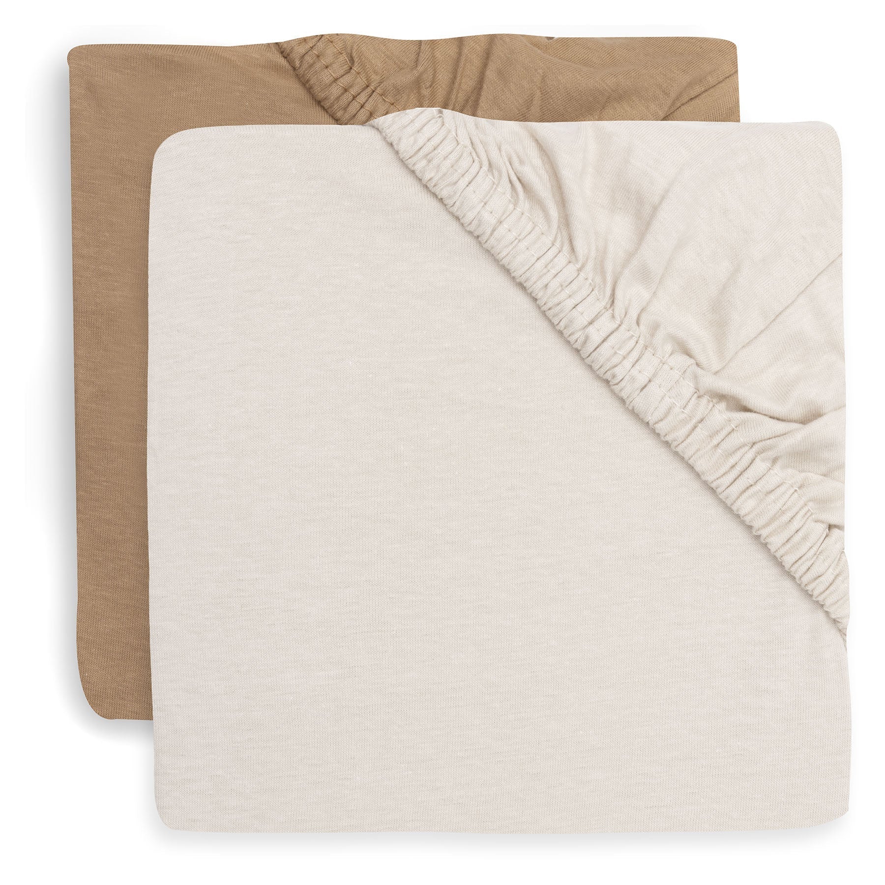 Jollein Hoeslaken Jersey 60x120cm | Hazel/Oatmeal (2pack)