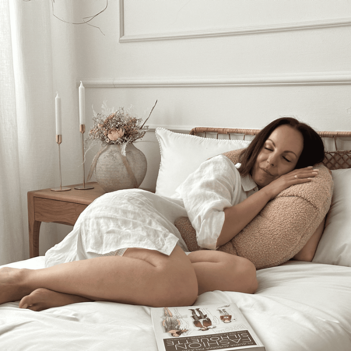 Cotton & Sweets Borstvoedingskussen | Boho Boucle Chocolate Croissant
