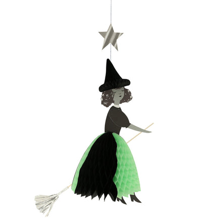 Meri Meri Flying Honeycomb Witch Decorations