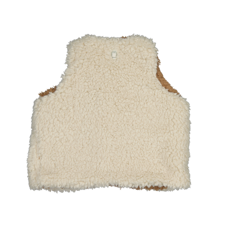 Bean's Apple Tree Polar Teddy Vest Reversible | Ecru - Wallnut  *