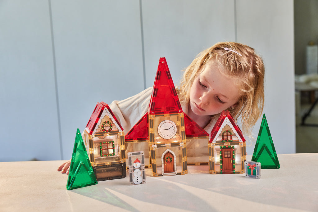Bedrukte kersttegels uit de Cleverclixx Christmas Village Advent Calendar, bij De Gele Flamingo