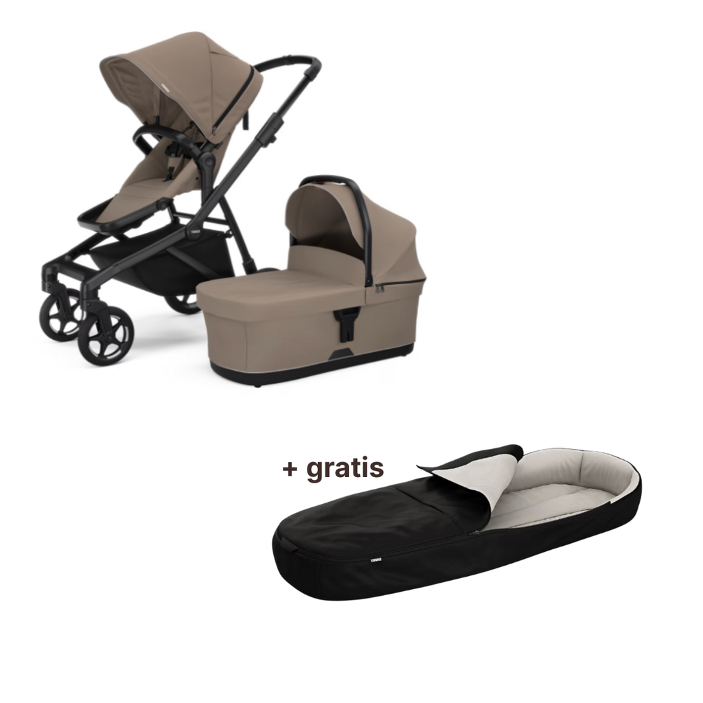 Thule Sleek 2 Stadskinderwagen + GRATIS Voetenzak | Tinted Taupe