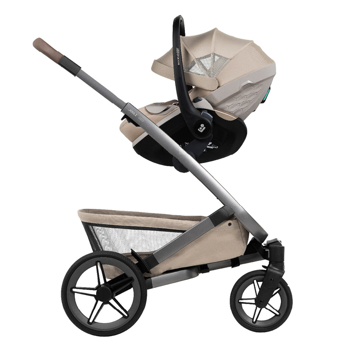 Joolz Autostoel Maxi-Cosi Pebble Slide Pro Sandy Taupe, zijaanzicht