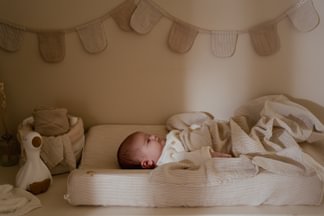 * Little Dutch Aankleedkussenhoes | Pure Soft Beige