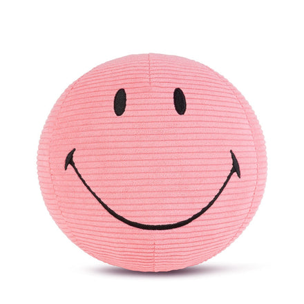 Bon Ton Toys x Smiley Knuffel Eco Corduroy 23cm | Bubblegum Roze