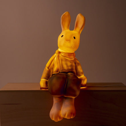 Egmont Toys nachtlamp konijn Lenny blauw brandend