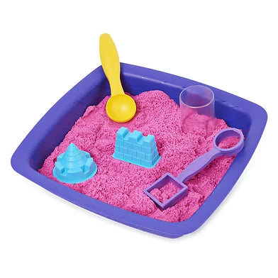 Kinetic Sand Shimmer zandkasteelset met 453 g roze glinsterend speelzand bij De Gele Flamingo