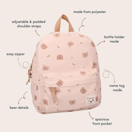 Kidzroom Kleuter Rugzak 31x26x9cm | Little Story Beige