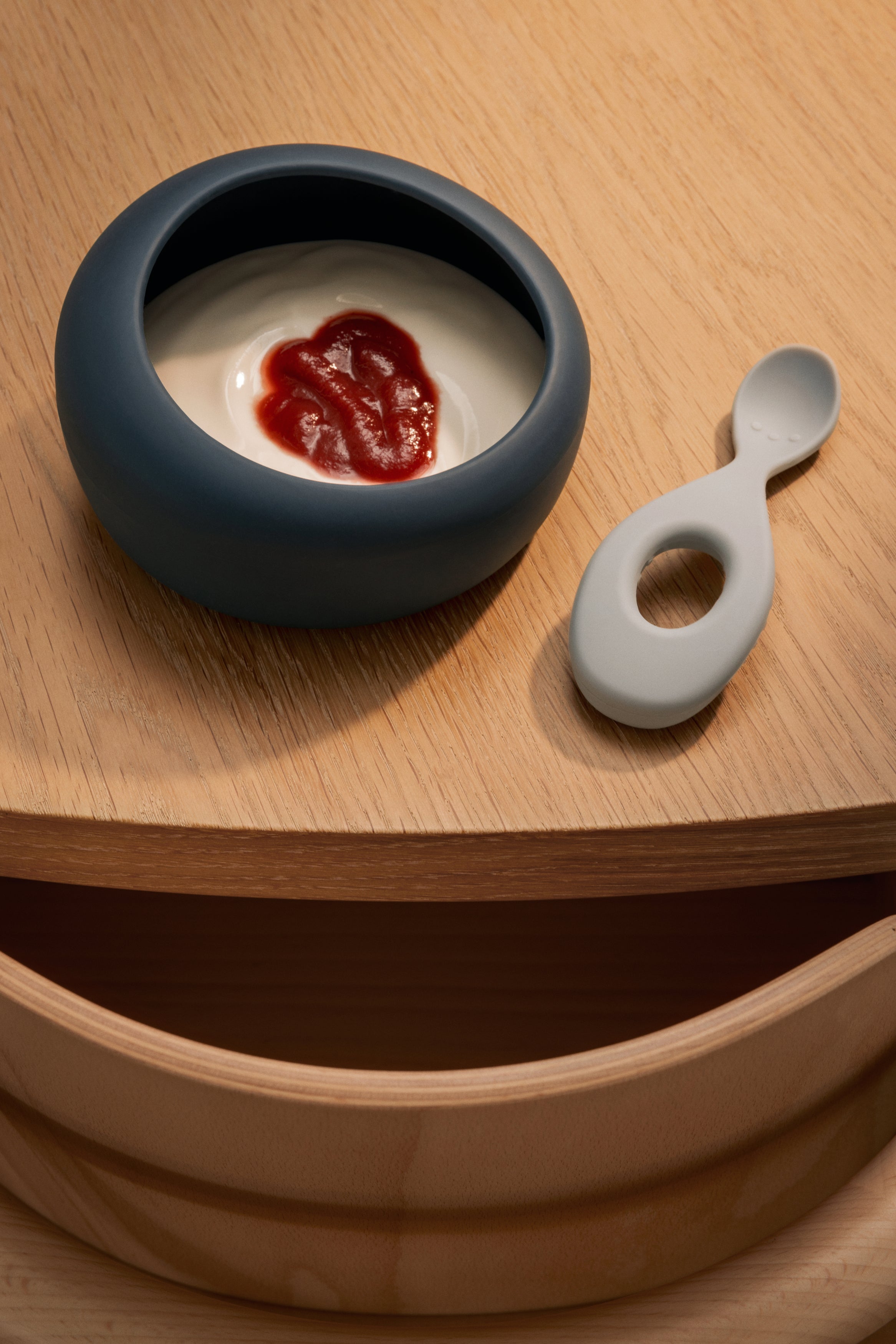 Liewood Sparia Bowl Met Lepels | Whale Blue / Dove Blue