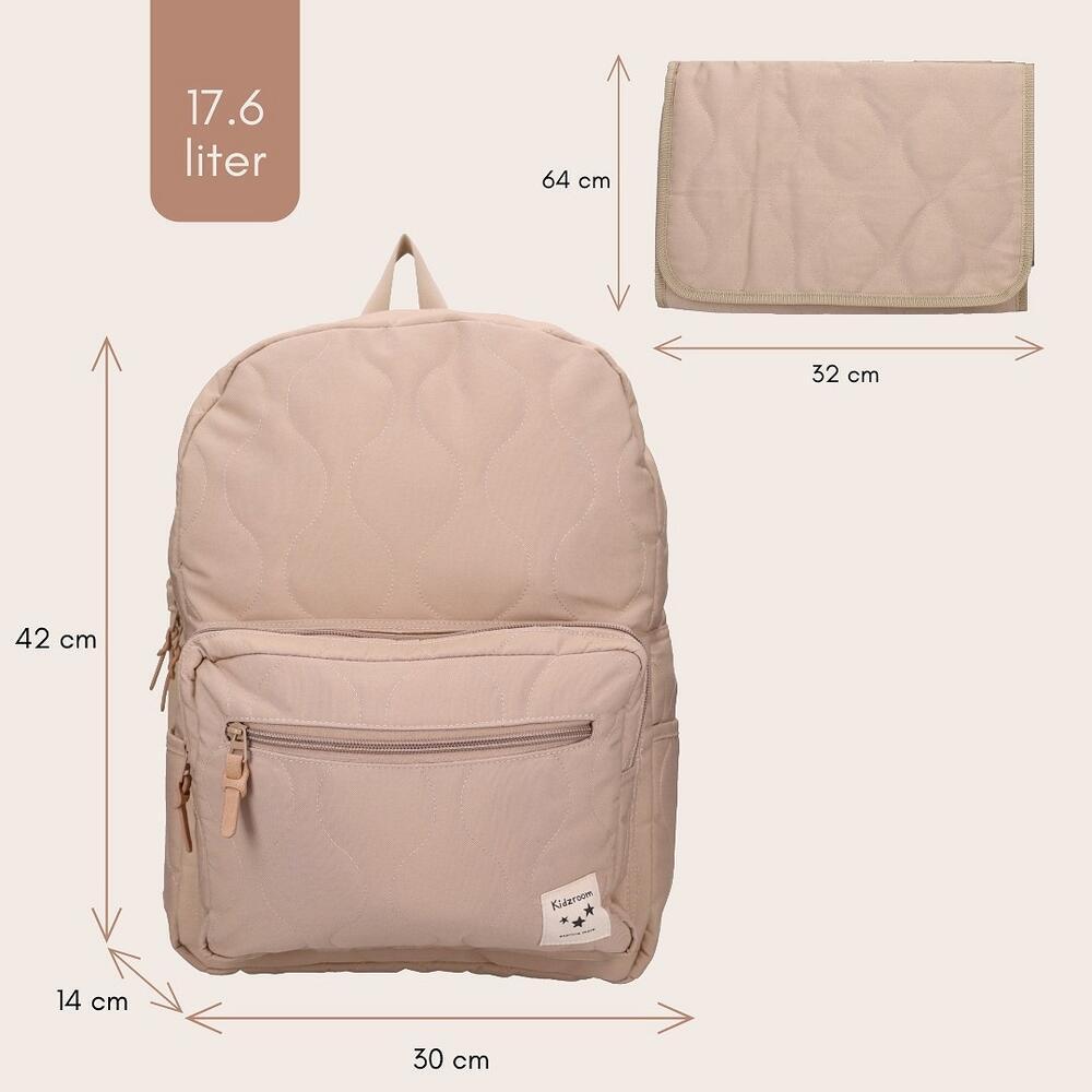 Kidzroom Luiertas Rugzak | Desire Beige