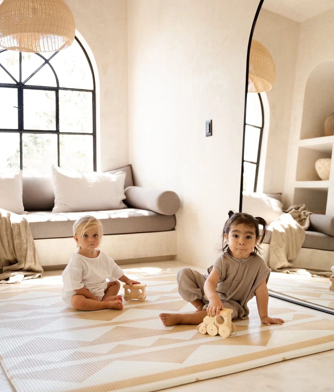 * Toddlekind Prettier Reversible Speeltapijt | Wheat