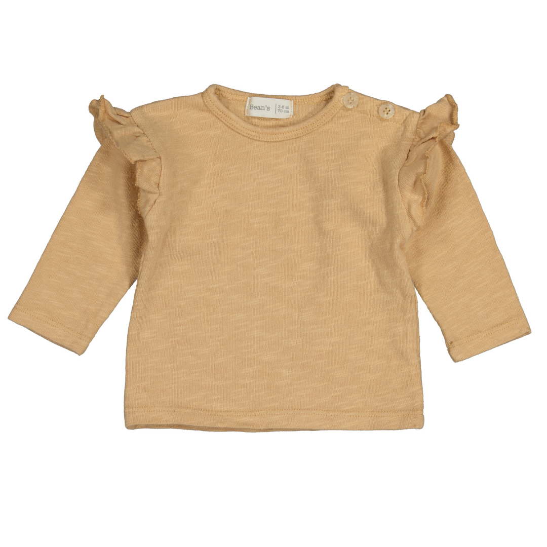 Bean's Straw Frilly T-shirt | Sand  *