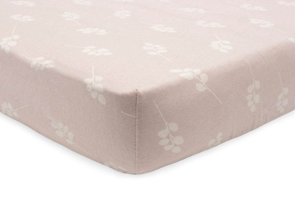* Jollein Hoeslaken Jersey Wieg 40/50x80/90cm | Twig Wild Rose