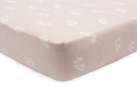 * Jollein Hoeslaken Jersey Wieg 40/50x80/90cm | Twig Wild Rose