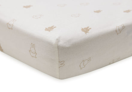 Jollein Hoeslaken Jersey 40/50x80/90cm Happy Miffy | Nougat