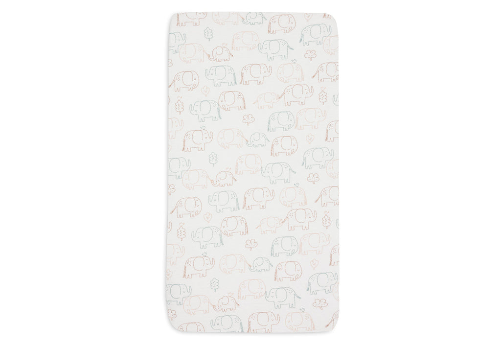 Jollein Hoeslaken Jersey 40/50x80/90cm | Elephant Tales