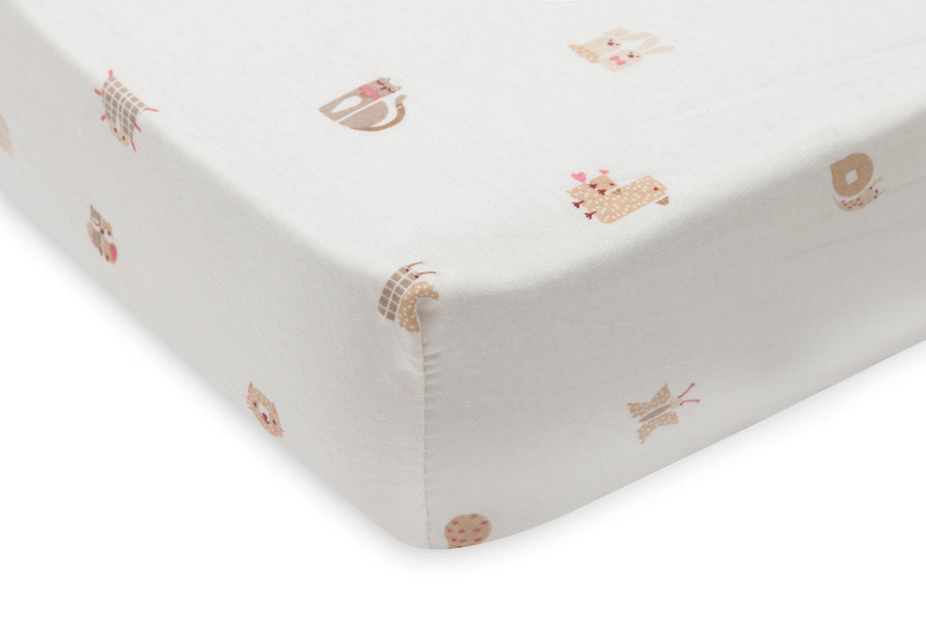 Jollein Hoeslaken Jersey 40/50x80/90cm | Animal Friends