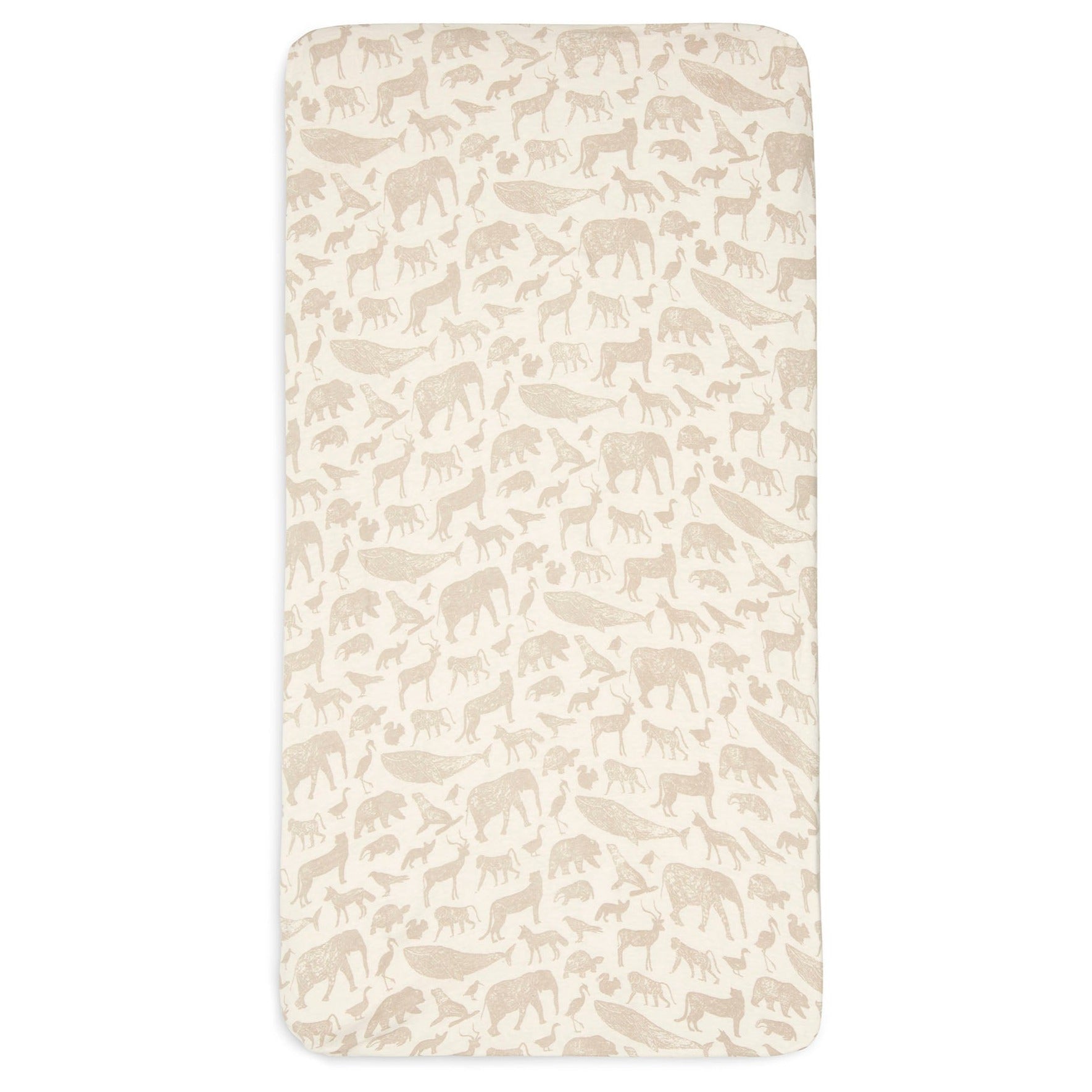 Jollein Hoeslaken Jersey 60x120cm | Animals Nougat